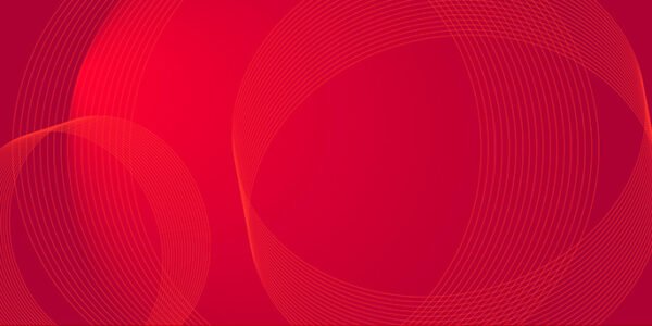 Red background with oval linear circles