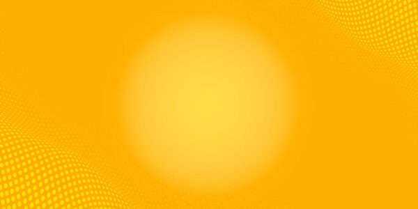 Yellow background with a sun and dots