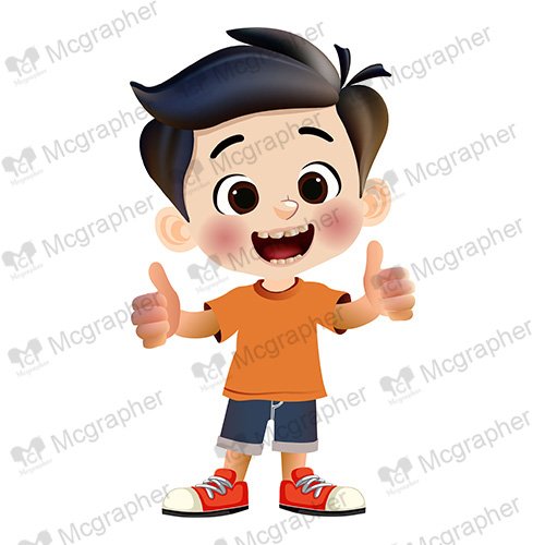 Smiling Kid Character