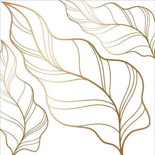 Golden leaf texture on a white background