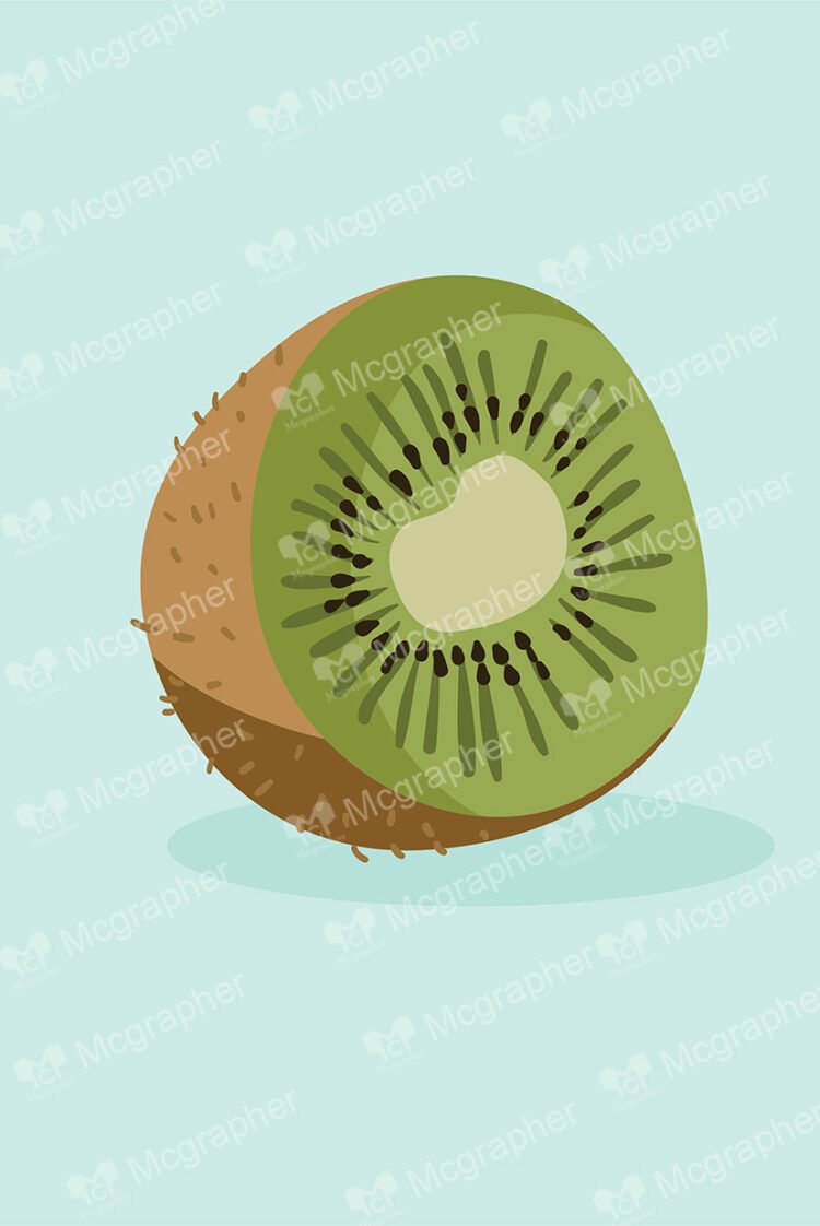 Nutritious kiwi on a blue background