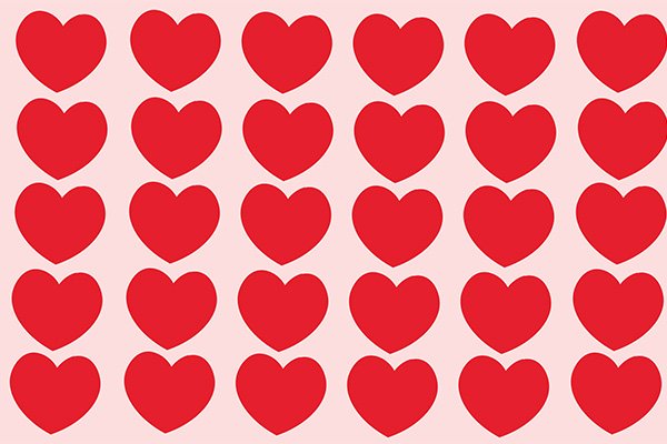 Background with hearts