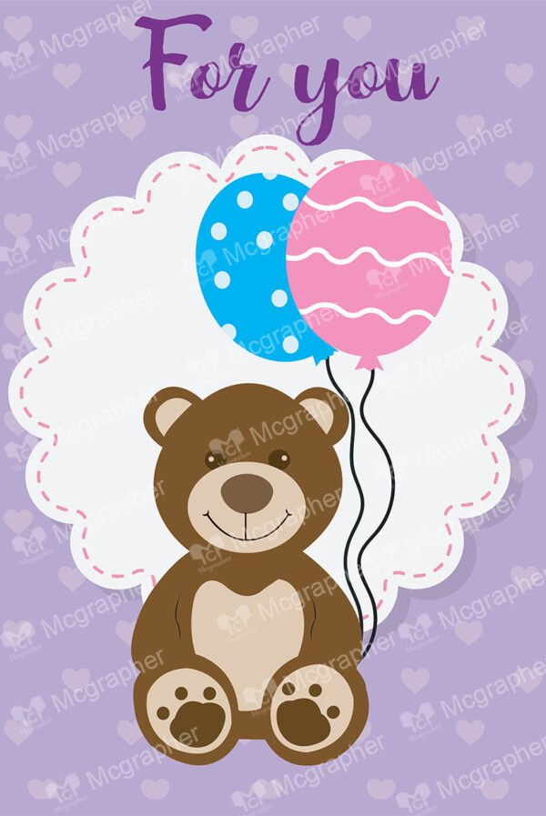 Teddy for you card