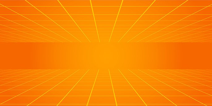 Orange background with leading lines