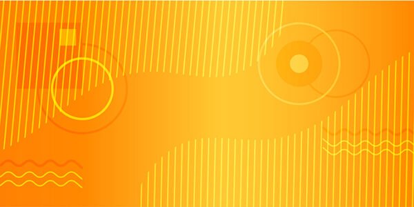 Orange background with circle and lines