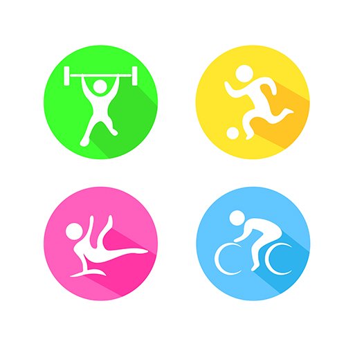 Basic Sports symbols weight lifting