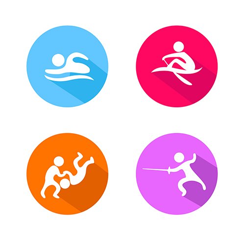 Basic Sports symbols swimming