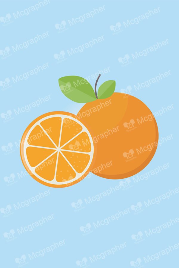 Orange slice with an orange