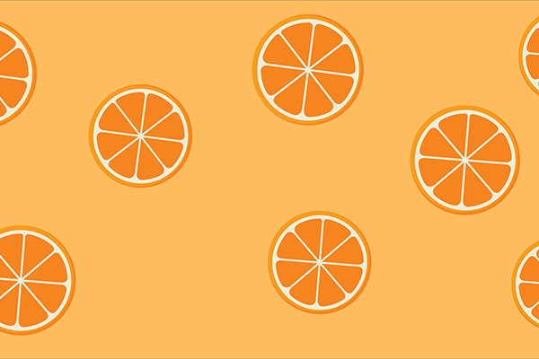 Orange background with oranges