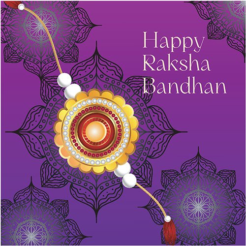 Rakhi on a purple background