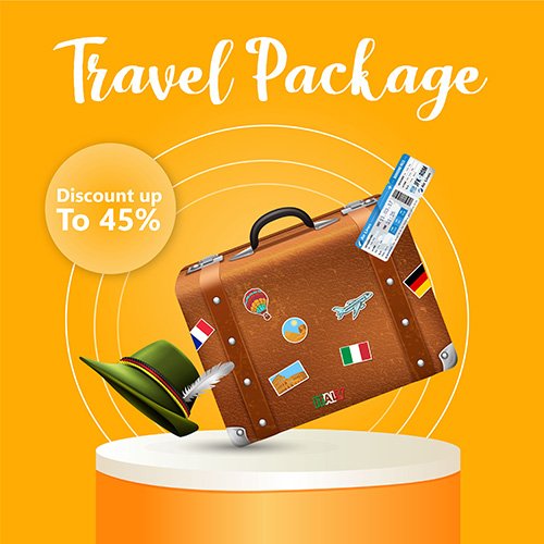 45% discount on travel package