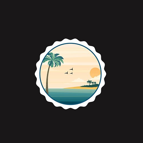 Sunrise on a beach clipart