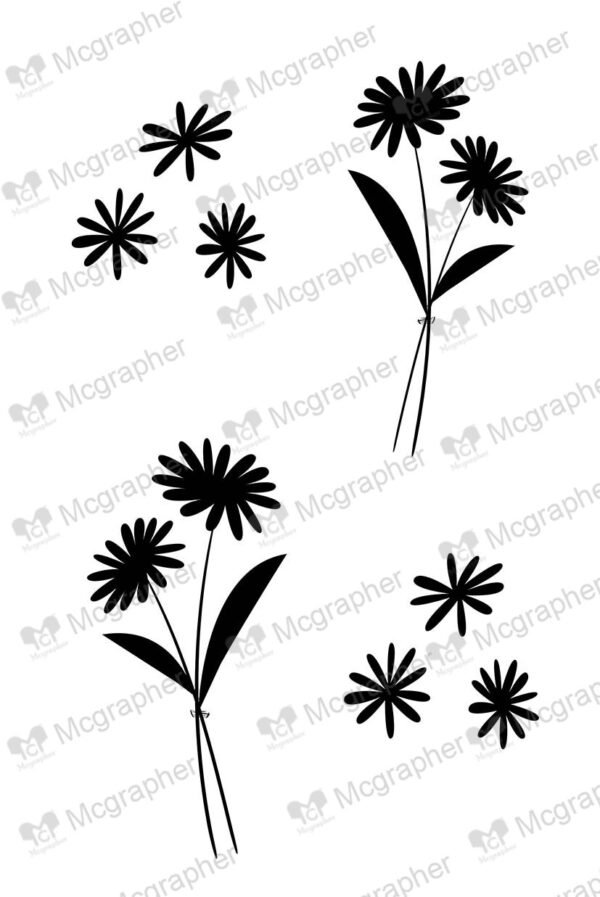 Silhouette of flowers