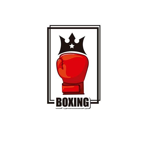 Boxing gloves with crown logo