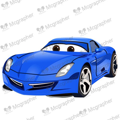 Blue colour cartoon car