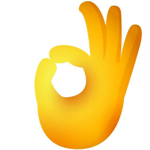 Yellow colour hand sign png