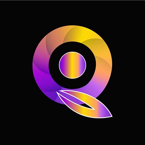 CD style letter Q logo