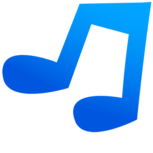 Blue colour music note png