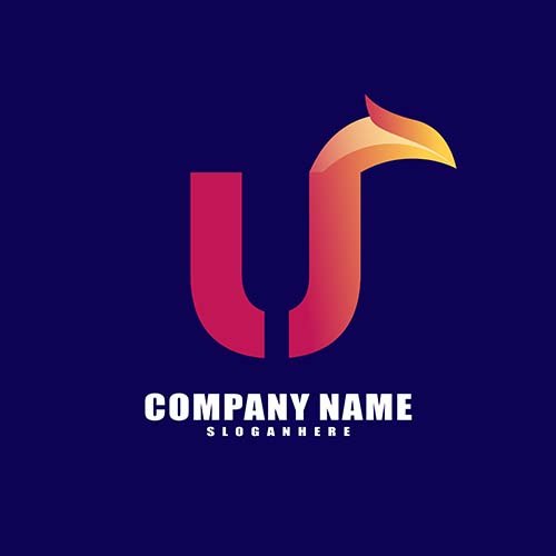 Letter U bird logo