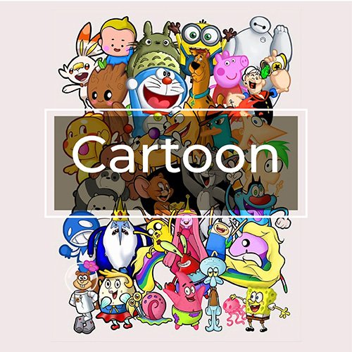 Cartoons thumbnail for free content