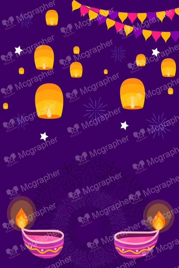 Diwali Sky lanterns and diyas