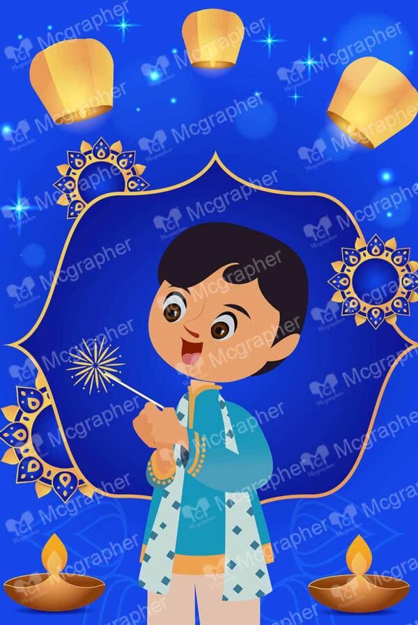 A boy holding a sparkler in his hands