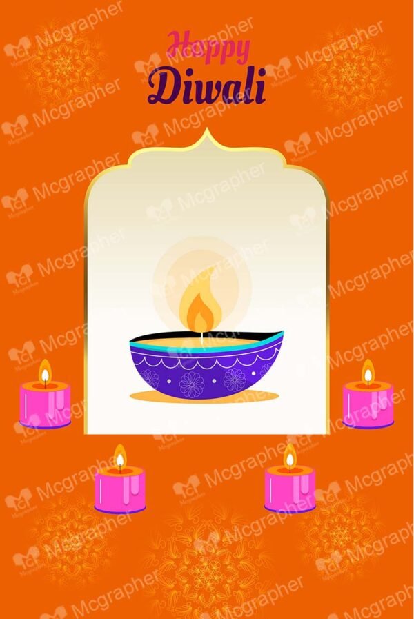 Happy Diwali with candles