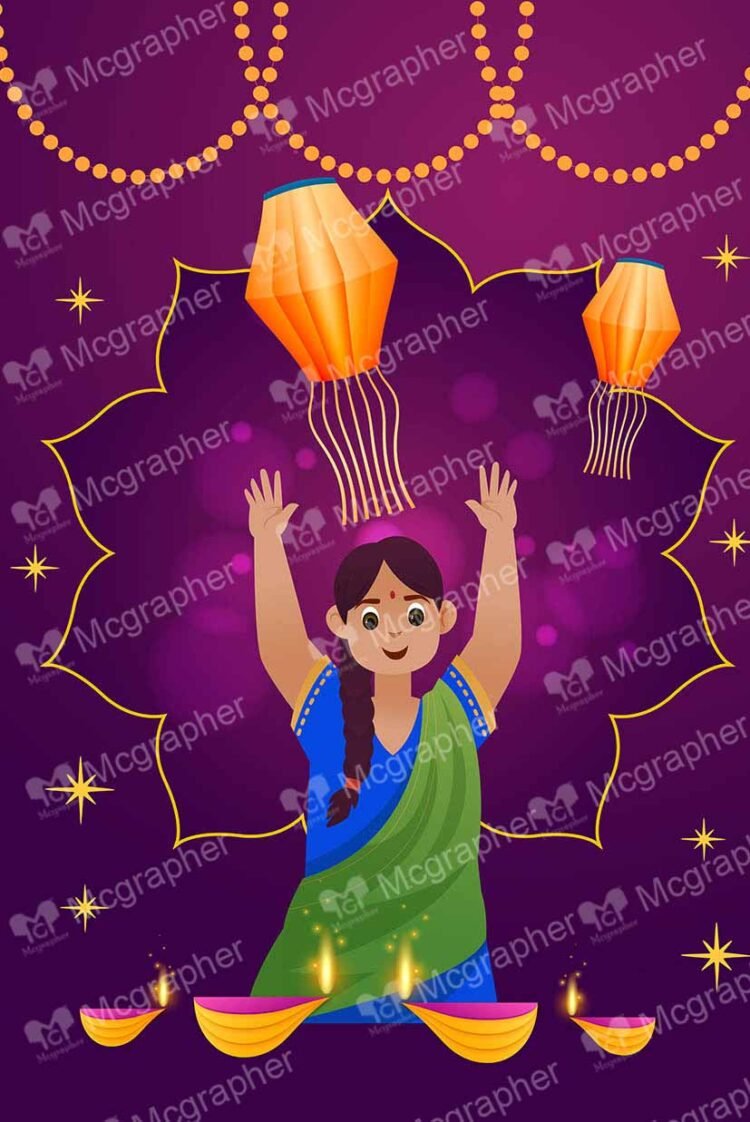 Girl playing with lantern