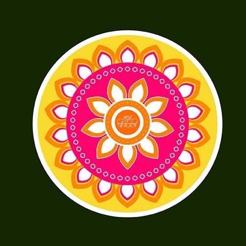 Colourful Diwali rangoli clipart