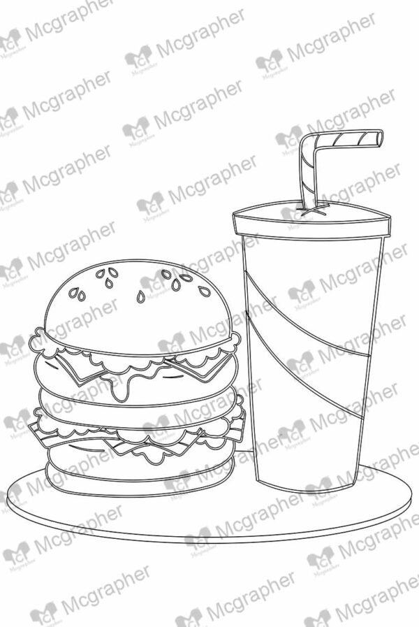 burger and softdrink