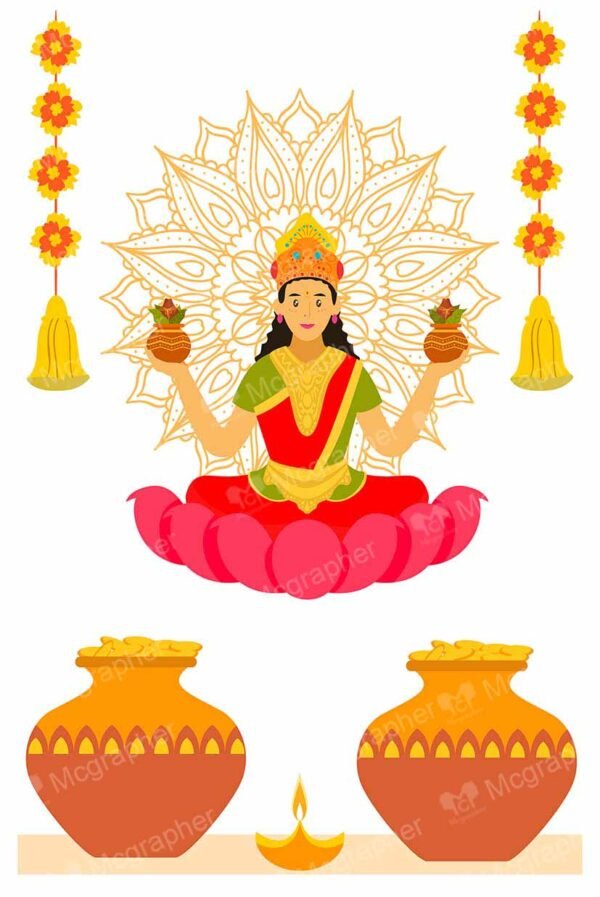 Lakshmi Puja Kalash and money