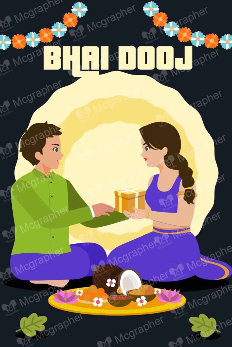 Bhai Dooj brother gifting her sister