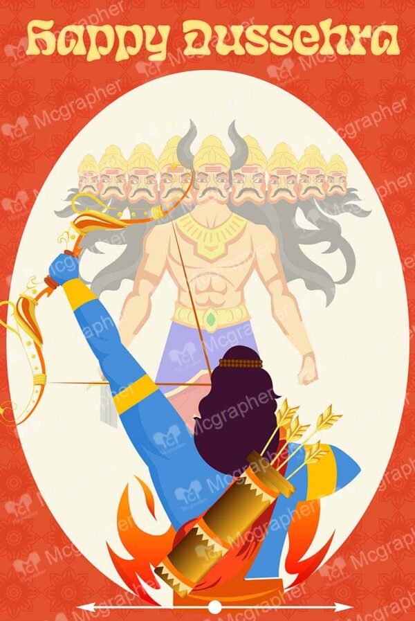 Lord Ram in front of Ravan