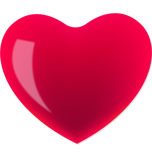 Big red heart free png