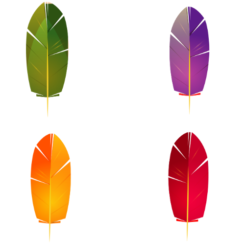 Colourful feather free png