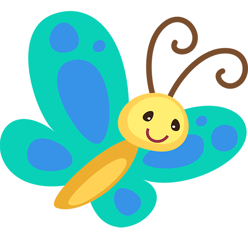 Colourful Smiling butterfly free png