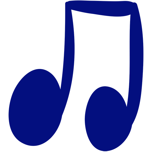 Blue color music note free png