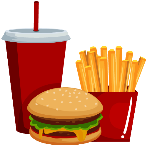 Fast food with fries free png