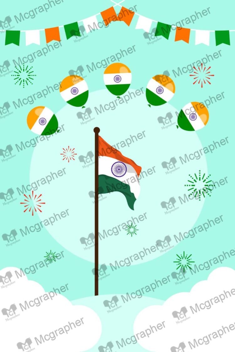 Republic Day Indian Flag Vector Illustration