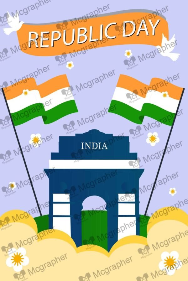 Indian Republic Day Vector Illustration