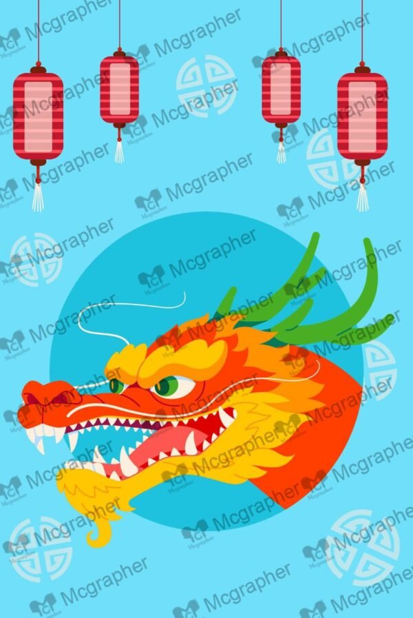 Chinese new year dragon Vector Illustration