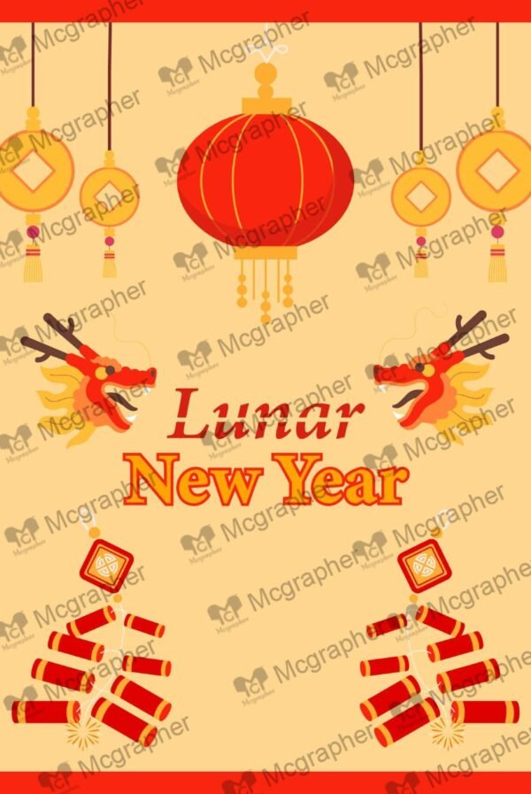 Lunar new year dragon Vector Illustration