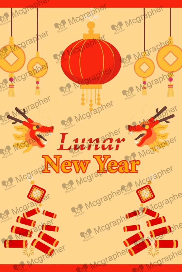 Lunar new year dragon Vector Illustration