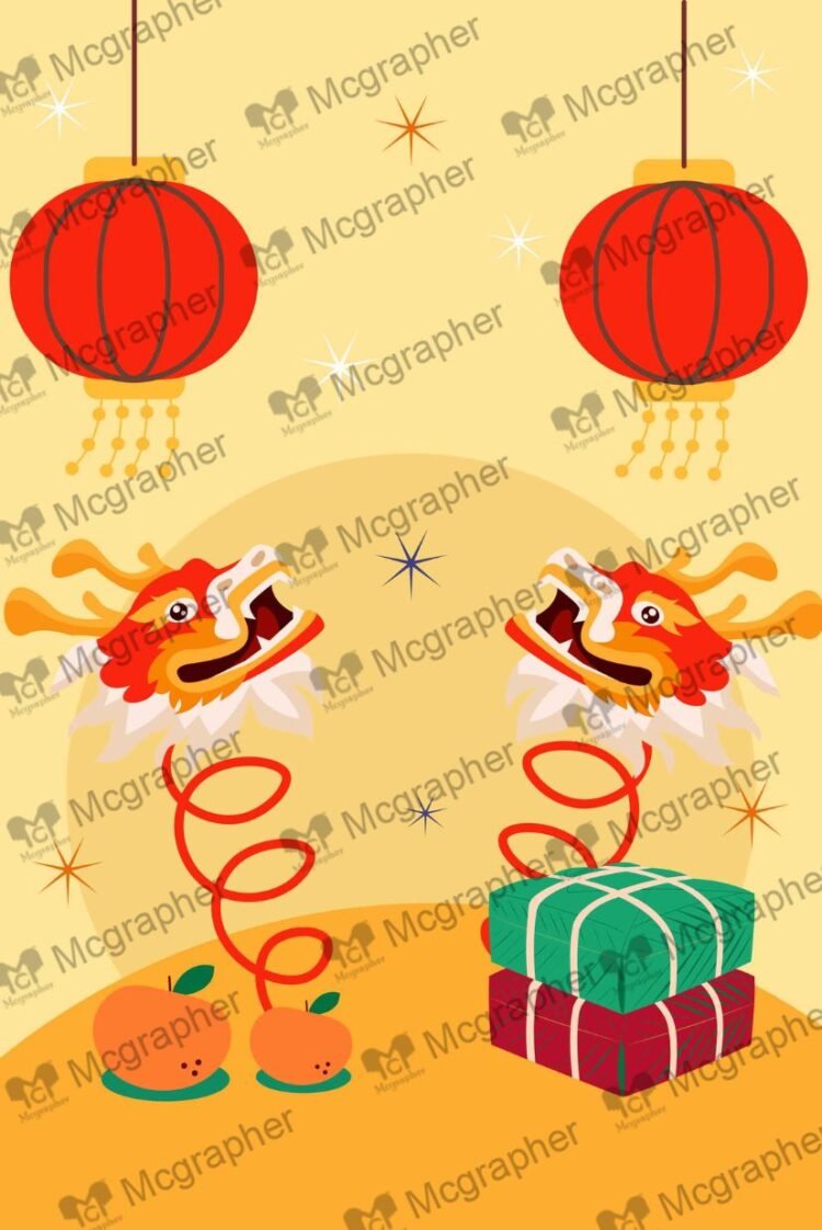 Chinese Lunar Year festive Vector Illustration