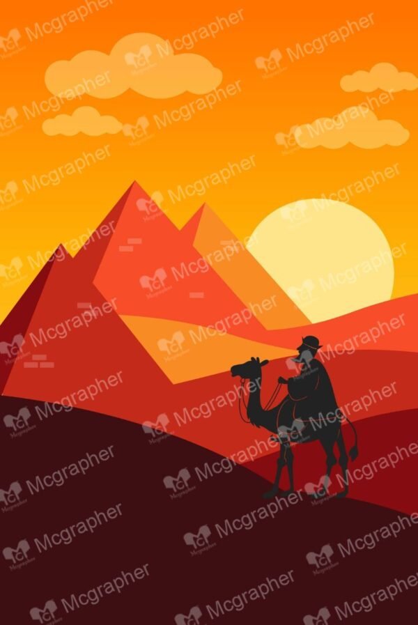 Arabian Desert Camel Silhouette