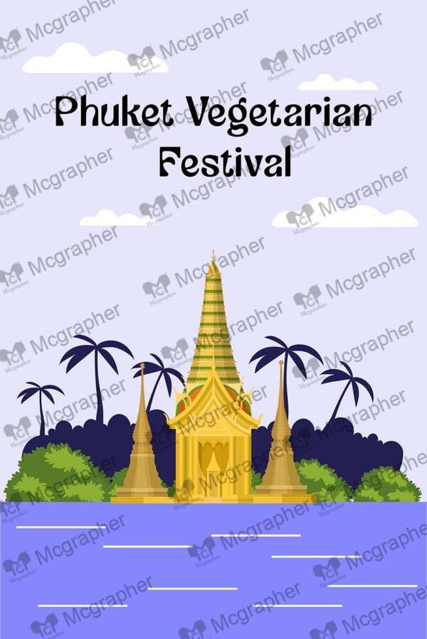 Phuket Traditional Thai Rituals Illustration