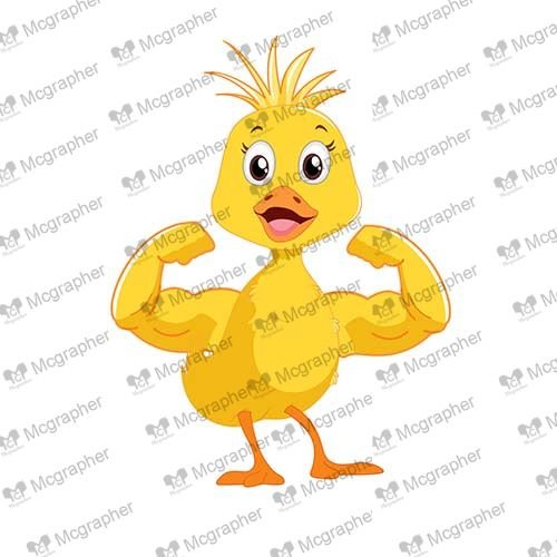 Muscular Duckling cartoon