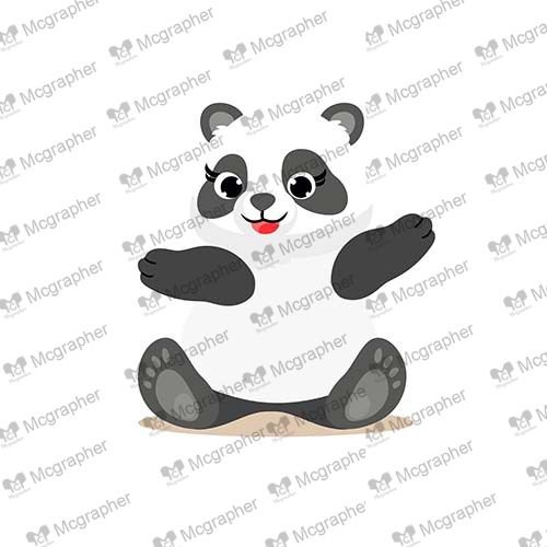 Playful and Sweet Panda cartoon