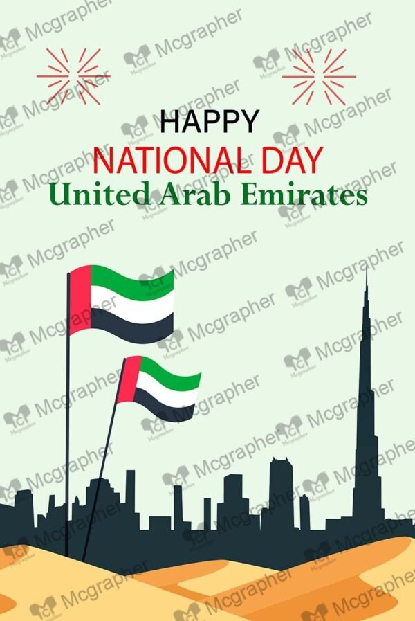 Emirati pride National Day Illustration