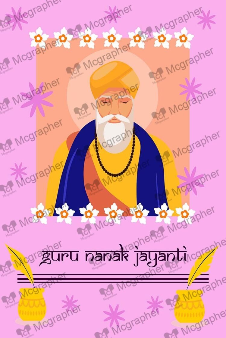 Guru Nanak Dev Jayanti Vector Illustration